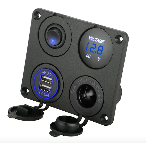 Panou socluri încărcare 5/12V cu intrerupator